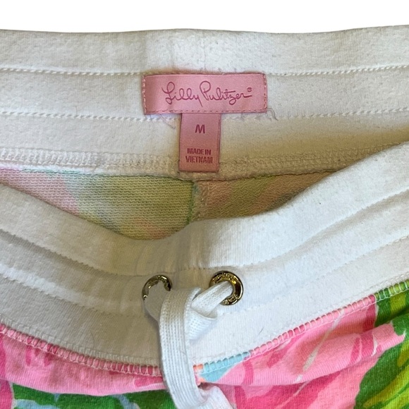 Lilly Pulitzer Women’s Sz M Chrissy Beach Shorts So A Peeling French Terry Pink - Picture 6 of 14